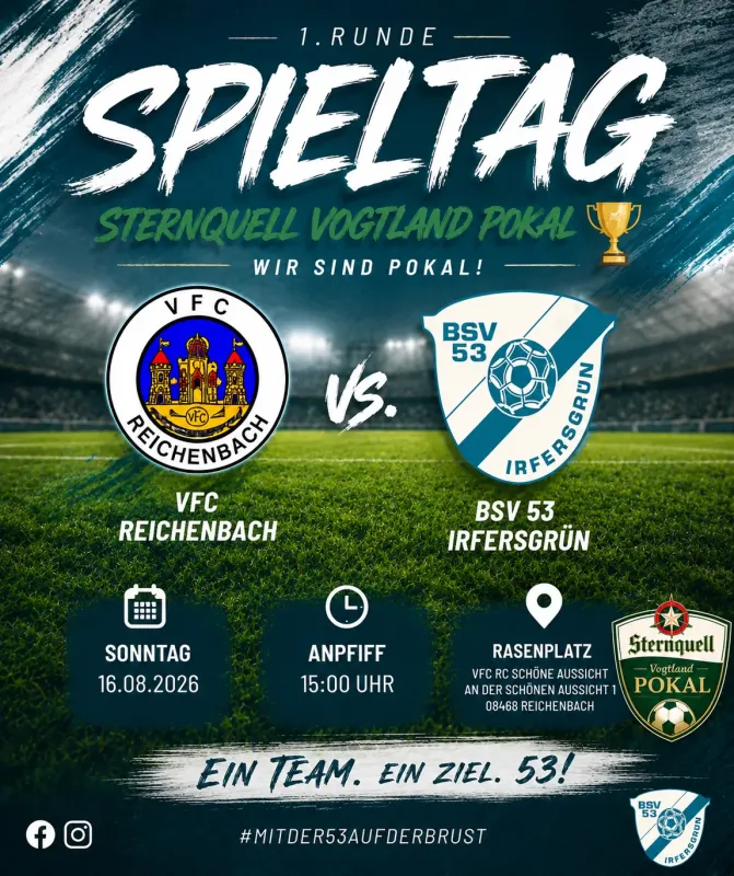 🏆⚽️ 1. RUNDE – STERNQUELL VOGLAND POKAL! ⚽️🏆