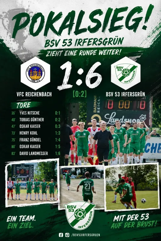 🏆⚽️ POKALSIEG! BSV 53 IRFERSGRÜN ZIEHT IN DIE NÄCHSTE RUNDE EIN! 🟢⚪️