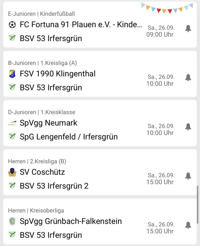 🟢⚪ Spieltagsvorschau – BSV 53 Irfersgrün