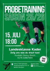 🔥 Probetraining für die Saison 2025/2026 – Sei dabei!